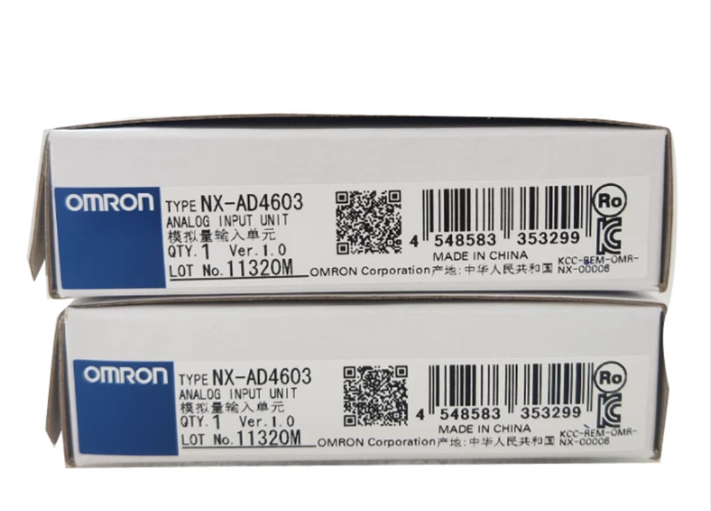Omron NX-AD4603 Analog Input Unit box, industrial automation part, made in China, new condition.