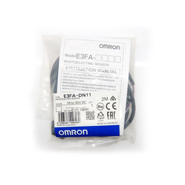 Omron E3FA-DN11 Photoelectric Sensor in packaging, 10-30V DC, fast shipping
