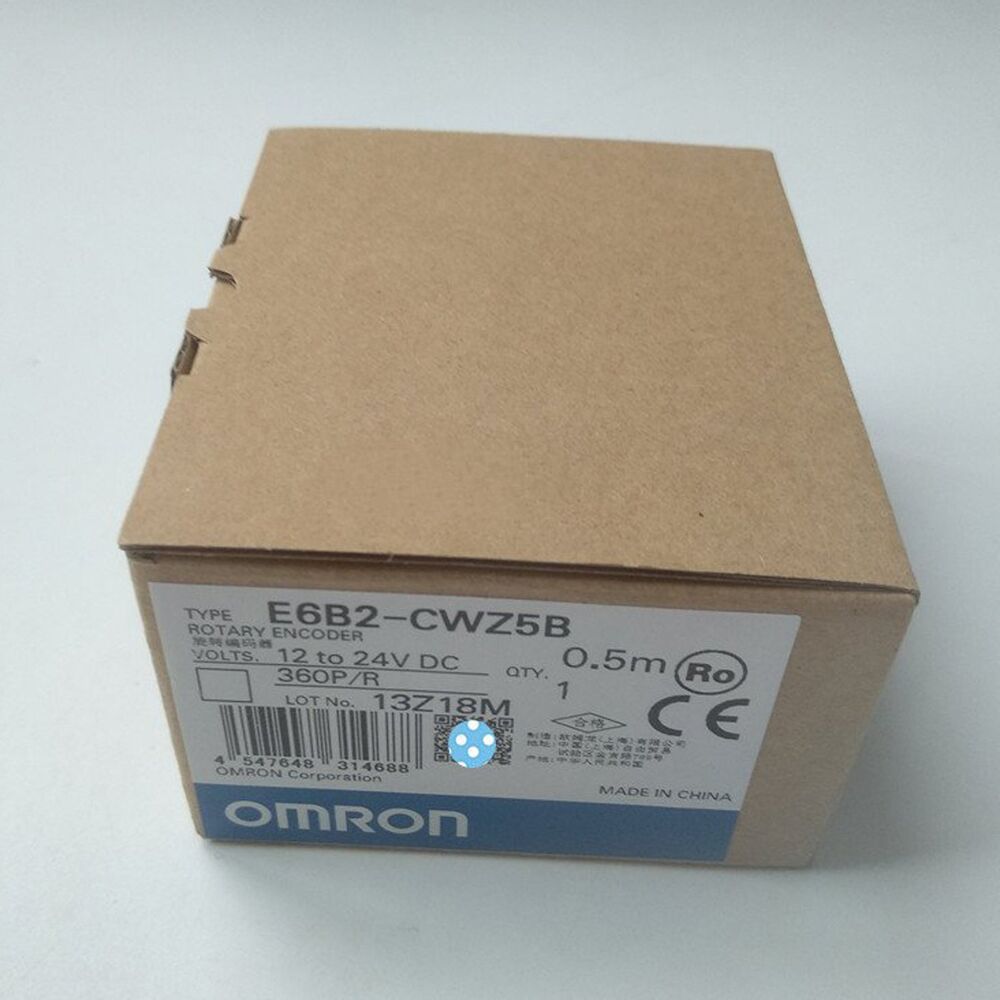 Omron E6B2-CWZ5B Rotary Encoder in box, 360P/R, 12 to 24V DC, new industrial automation sensor, Made in China.