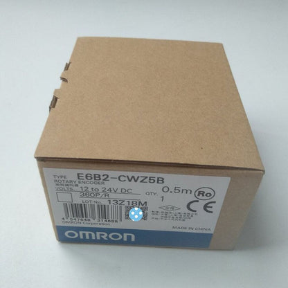 Omron E6B2-CWZ5B Rotary Encoder in box, 360P/R, 12 to 24V DC, new industrial automation sensor, Made in China.