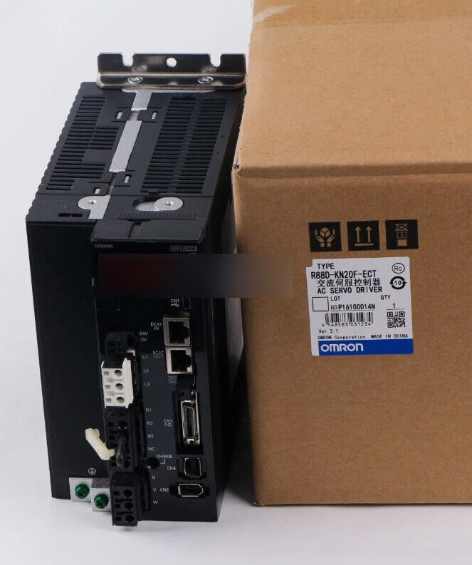 Omron R88D-KN20F-ECT AC Servo Driver in box. Industrial automation part, new condition, fast shipping.