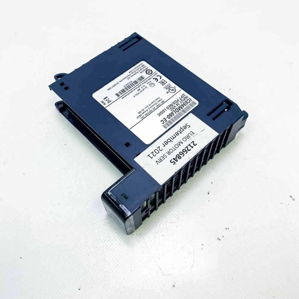 IC694MDL660-EC PLC Input Module, 24 VDC, 32PT POS/NEG LOGIC. EURO MOTOR SERV September 2021. Industrial automation.
