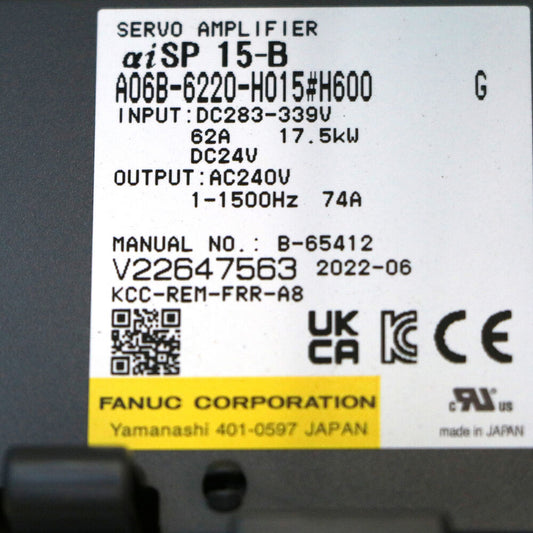 FANUC A06B-6220-H015#H600 Servo Drive Amplifier - Industrial automation part