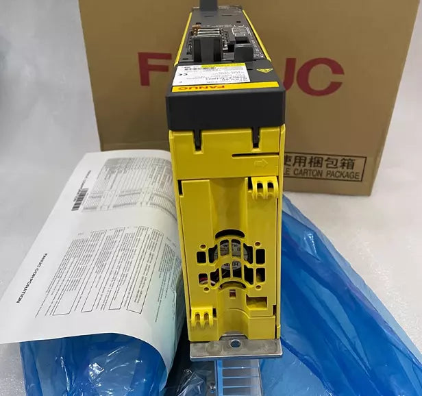 FANUC A06B-6132-H003 Servo Drive. New fast shipping. Industrial automation component in yellow.