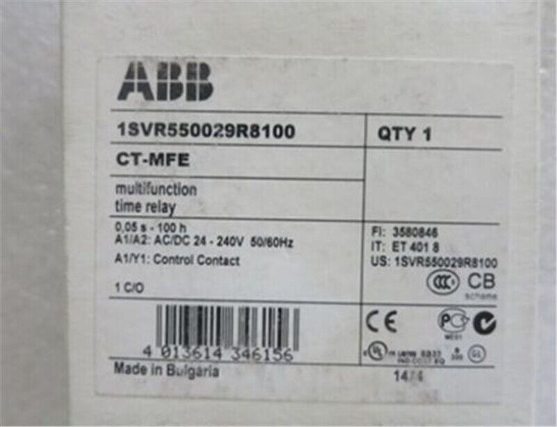 ABB CT-MFE multifunction time relay, model 1SVR550029R8100, Bulgaria