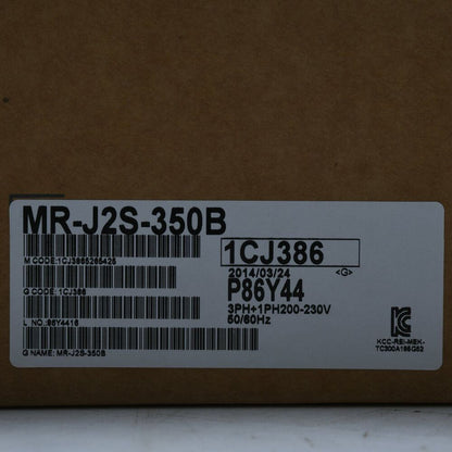 Mitsubishi MR-J2S-350B Servo Drive Label, 1CJ386, P86Y44, Industrial Automation Part
