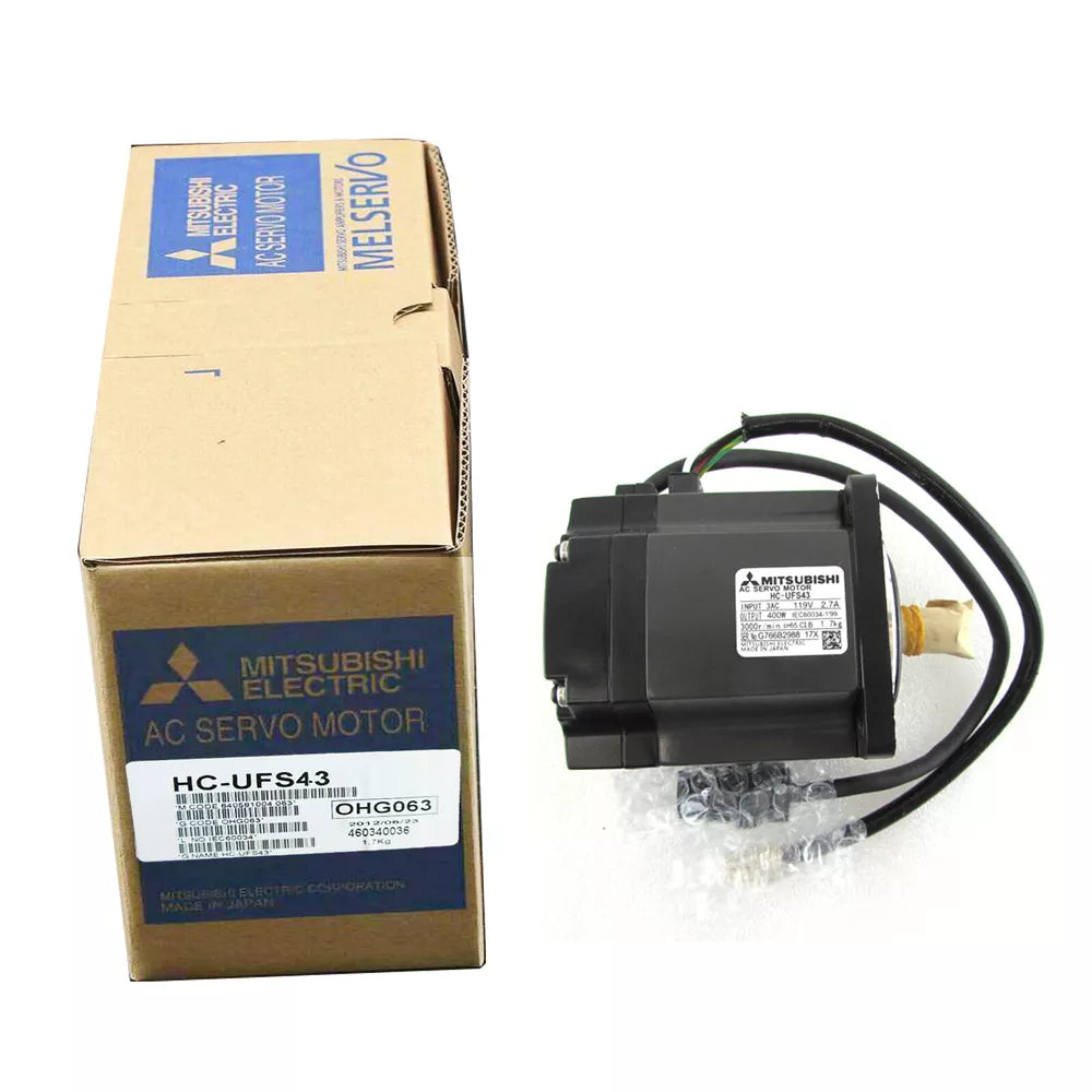 Mitsubishi HC-UFS43 AC Servo Motor in box, Melservo Series, fast shipping.