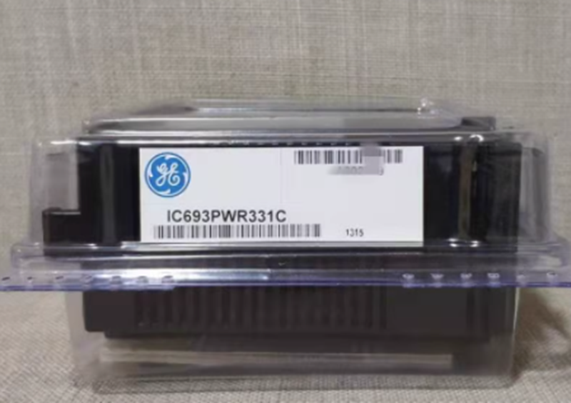 FANUC IC693PWR331C Power Supply Module, in original packaging, GE logo visible on the label. Industrial automation part.