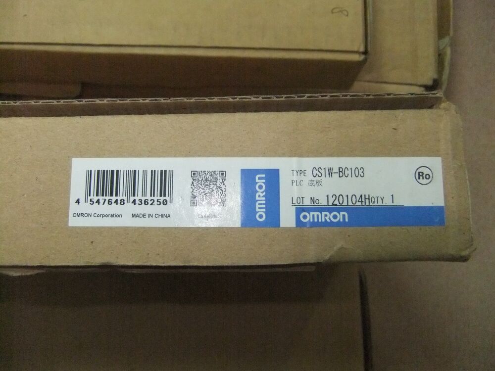 Omron CS1W-BC103 PLC Base Plate label, new industrial automation part, made in China, fast shipping available.