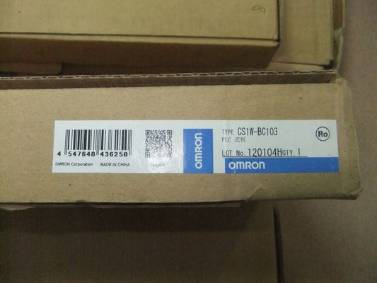 Omron CS1W-BC103 PLC Base Plate label, new industrial automation part, made in China, fast shipping available.