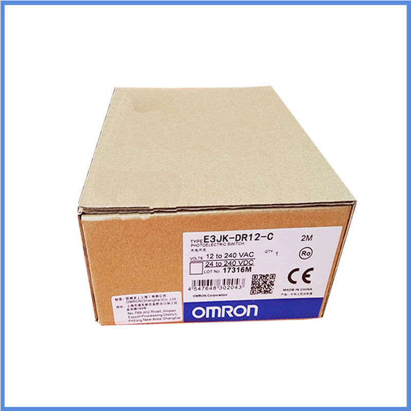 Omron E3JK-DR12-C photoelectric switch in original packaging, 12-240V AC/DC, industrial automation sensor
