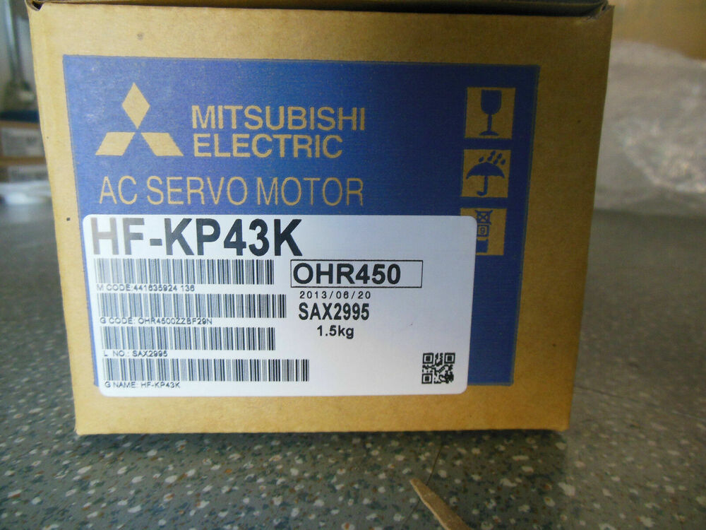 Mitsubishi HF-KP43K AC Servo Motor in Box, new, fast shipping. Product ID HFKP43K.