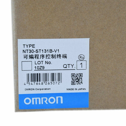 Omron NT30-ST131B-V1 PLC product label, new industrial automation part, Made in Japan