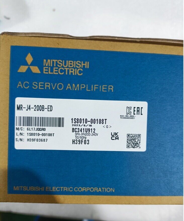 Mitsubishi MR-J4-200B-ED AC Servo Amplifier, industrial automation part
