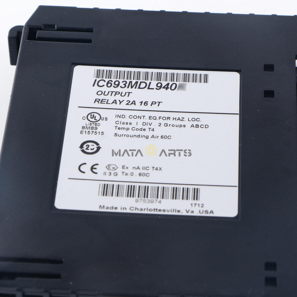 GE Fanuc IC693MDL940 PLC Output Relay Module 2A 16PT, Industrial Automation Part