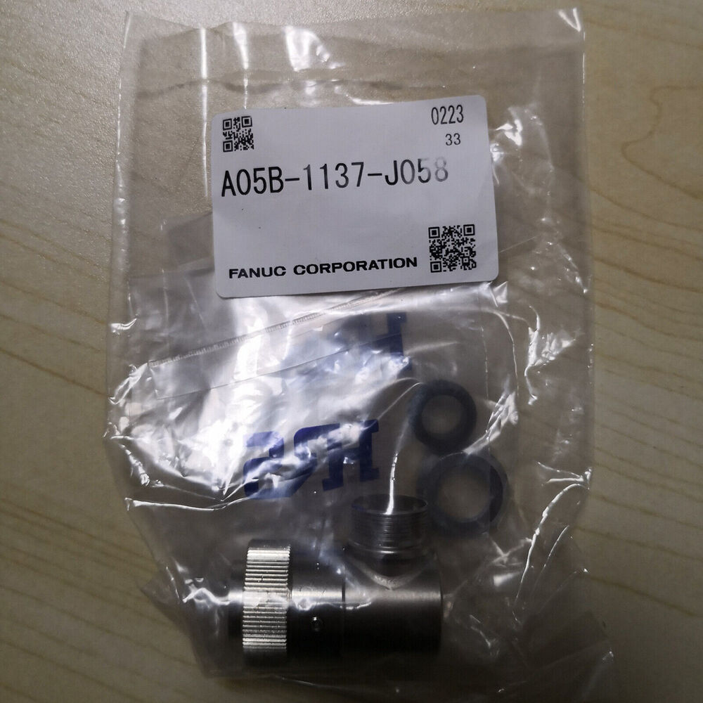 FANUC A05B-1137-J058 Robot Connector Plug, new part in plastic packaging, FANUC CORPORATION label.
