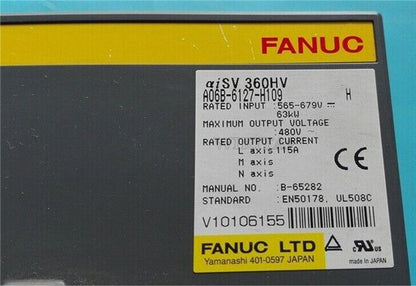 FANUC A06B-6127-H109 servo driver with specifications, industrial automation part