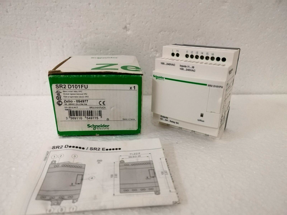 Schneider SR2D101FU Compact Smart Relay, Zelio Logic, 10 I/O, 100...240 V AC