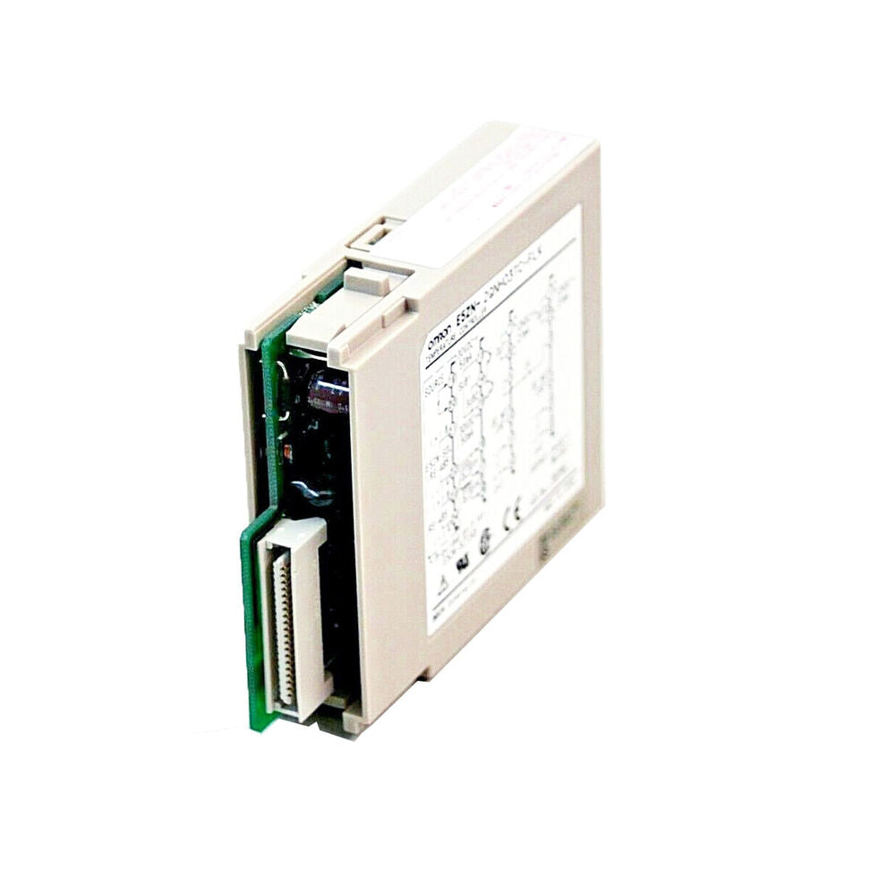 Omron E5ZN-2QNH03TC-FLK temperature controller, beige plastic housing, industrial automation part.