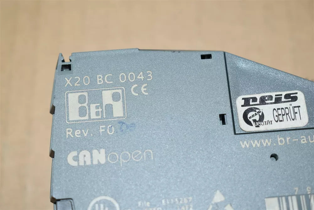 B&R X20BC0043 Automation Ethernet Bus Unit Module. Part of industrial automation equipment.