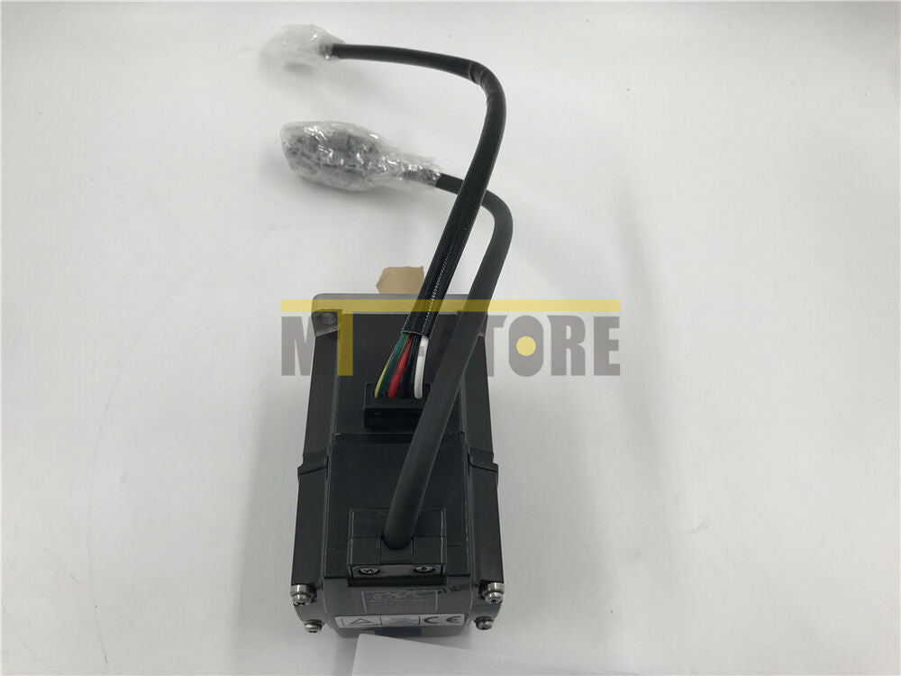 Mitsubishi HC-MFS23 AC Servo Motor, black industrial motor with cables, MT STORE