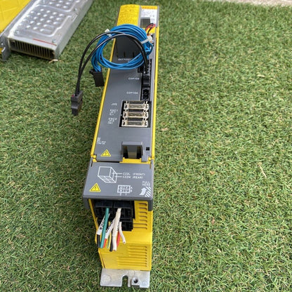 FANUC A06B-6117-H205 Servo Amplifier, yellow, with cabling and labels