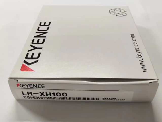 Keyence LR-XH100 laser sensor in white box, industrial automation component