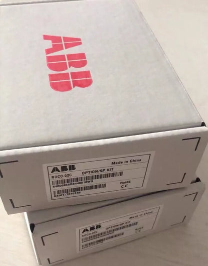 ABB RDCO-02C OPTION/SP KIT module boxes, made in China. PLC modules for industrial automation.