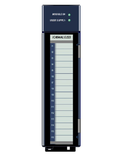 FANUC IC694ALG223 Input Analog Module, with status indicators, ideal for industrial automation.