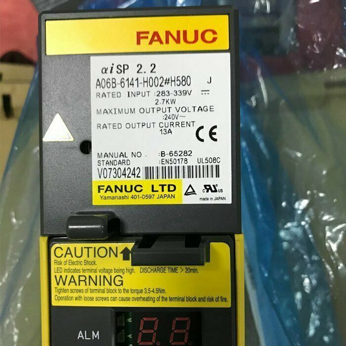 FANUC A06B-6141-H002#H580 servo drive unit, 2.7kW, CE certified, industrial automation part.