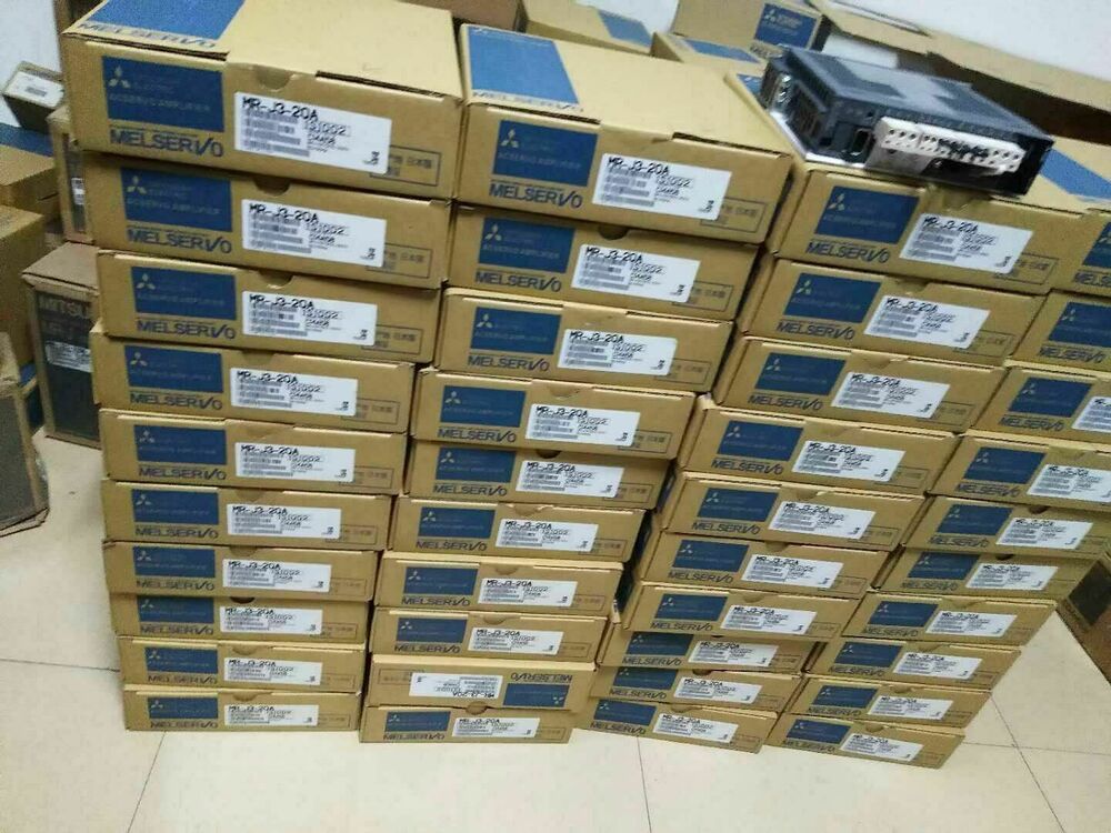 Mitsubishi MELSERVO MR-J3-20A servo drives in boxes, industrial automation parts