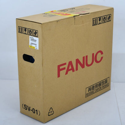 FANUC A06B-6114-H209 servo driver in brown packaging box (SV-01), reusable carton, new condition.