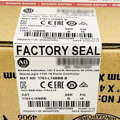 New Factory Sealed AB 1763-L16BBB SER B MicroLogix 1100 16 Point Controller ! AB