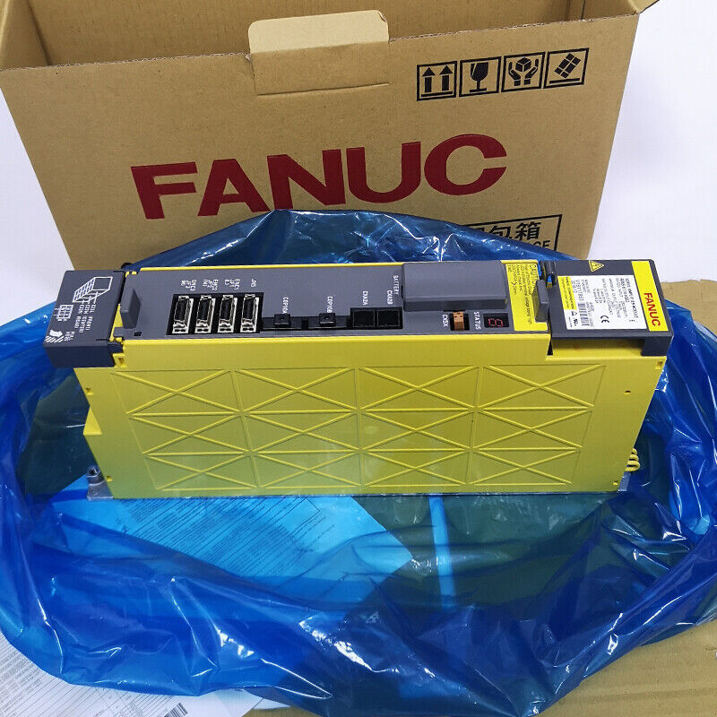 FANUC A06B-6114-H303 Servo Drive, industrial automation part, yellow and black housing, new condition
