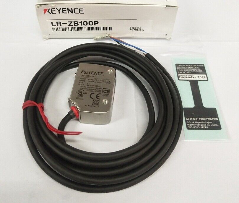 KEYENCE LR-ZB100P Laser Sensor with cable, industrial automation part