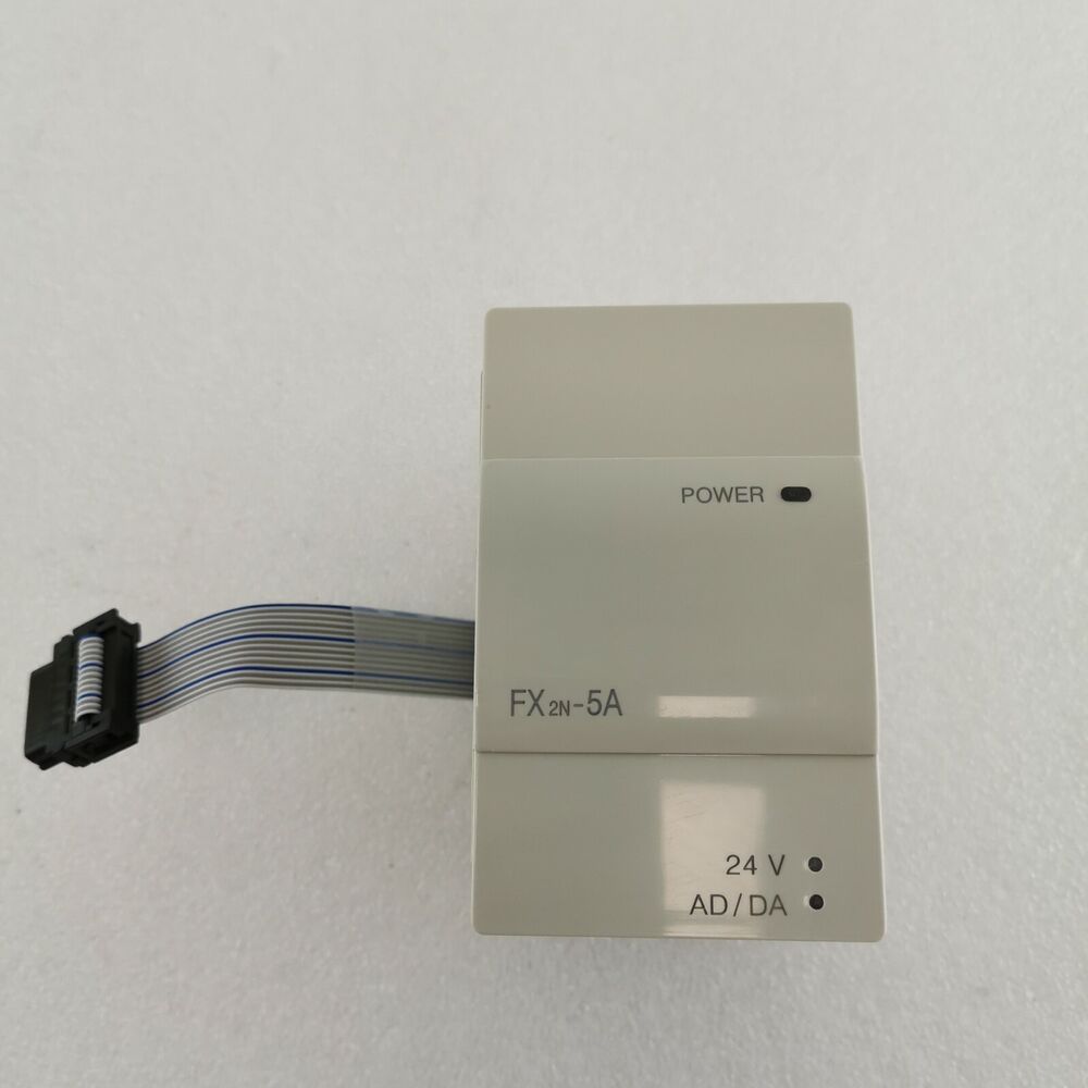 Mitsubishi FX2N-5A PLC Module with power indicator and connector.