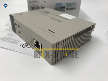Omron CS1W-EIP21 Ethernet/IP Analog Module, gray industrial automation equipment with RJ45 port.