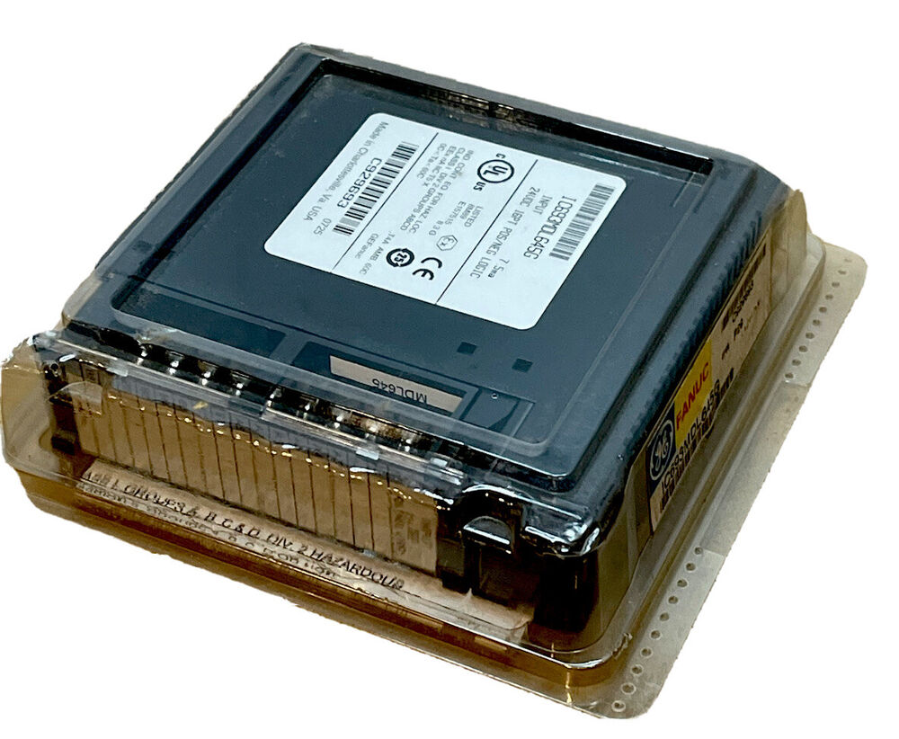 FANUC IC693MDL645 I/O Module in packaging, 24VDC 16PT POS/NEG LOGIC, new in box, industrial automation part.