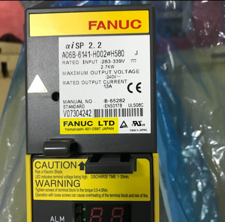 FANUC A06B-6141-H002#H580 servo drive, new industrial automation part, 2.7kW power, CE certified.