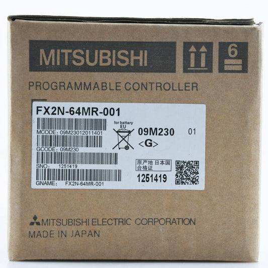 Mitsubishi FX2N-64MR-001 PLC module in box, Made in Japan.  Programmable controller.