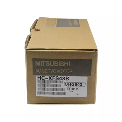 Mitsubishi HC-KFS43B AC Servo Motor in packaging, new condition, fast shipping.