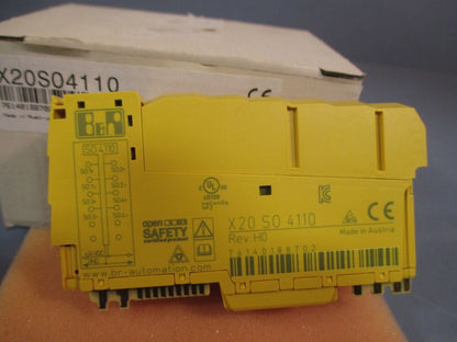 B&R X20S04110 Industrial Automation Digital Output Module Rev. H0, Yellow Module, Made in Austria