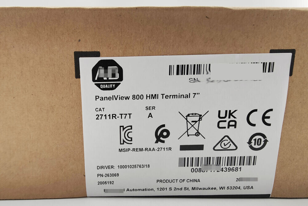 2711R-T7T Ser A PanelView 800 7-inch HMI Terminal 2711RT7T New Allen-Bradley