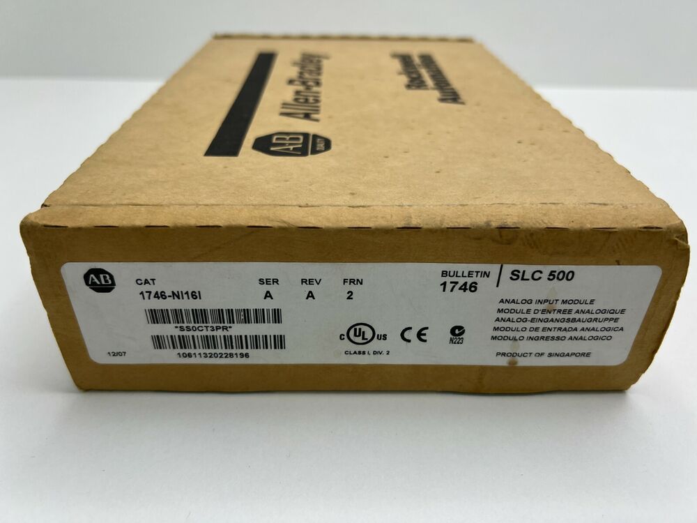 Surplus Sealed A-B 1746-NI16I /A SLC 500 Analog Current Input Module