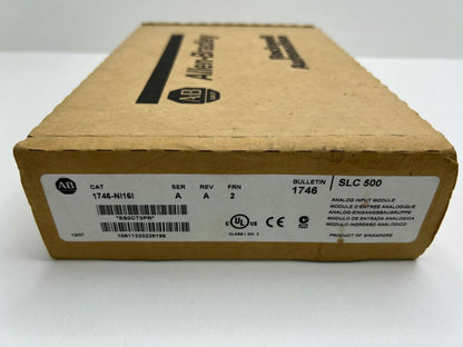 Surplus Sealed A-B 1746-NI16I /A SLC 500 Analog Current Input Module