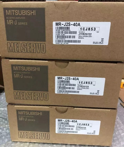 Mitsubishi MR-J2S-40A servo drive boxes, new in box, fast shipping. AC servo amplifier for industrial automation.