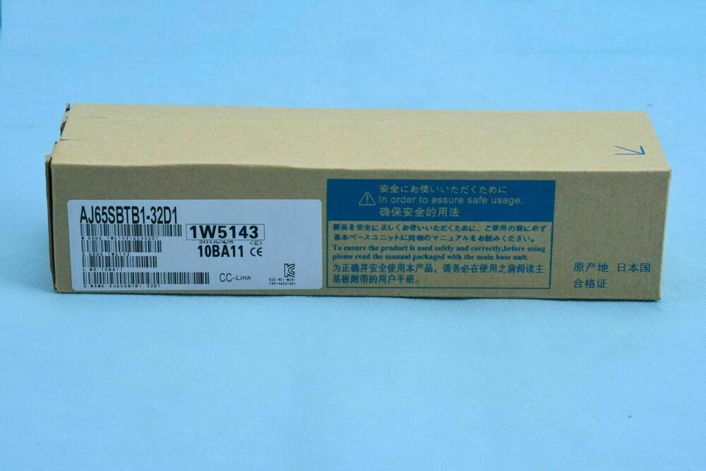 Mitsubishi AJ65SBTB1-32D1 PLC new in box. CC-Link, with safety instructions. Industrial automation part, fast shipping.