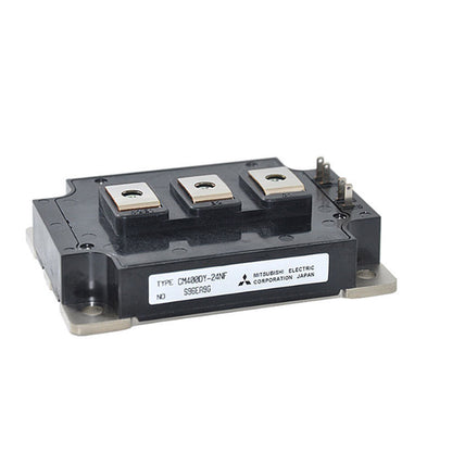 Mitsubishi CM400DY-24NF PLC Module Inverter. Black PLC module with silver accents and manufacturer details, NEW