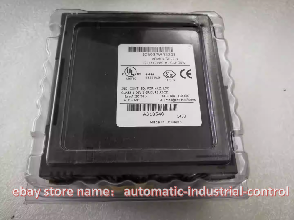 FANUC IC693PWR330J Power Supply Module in original packaging. Industrial automation part for sale.