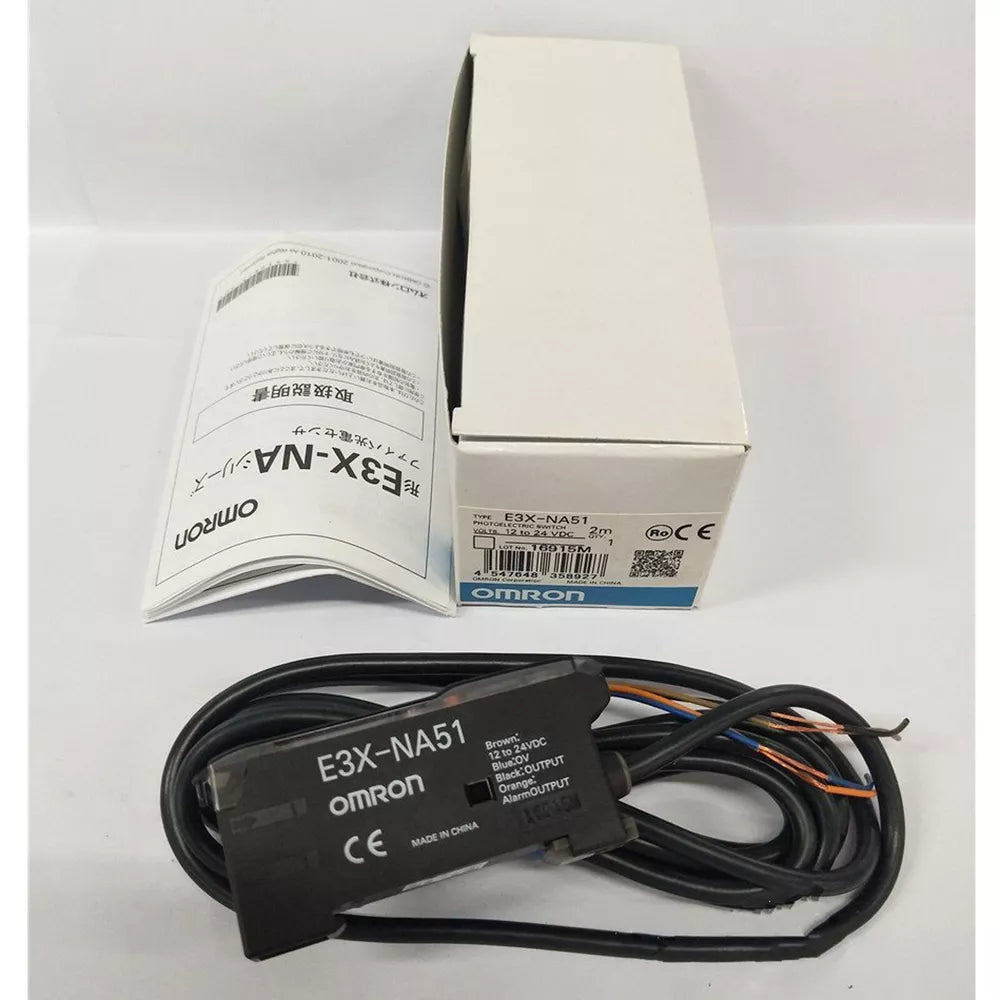 Omron E3X-NA51 Photoelectric Switch, new in box with documentation, 12-24VDC, free shipping